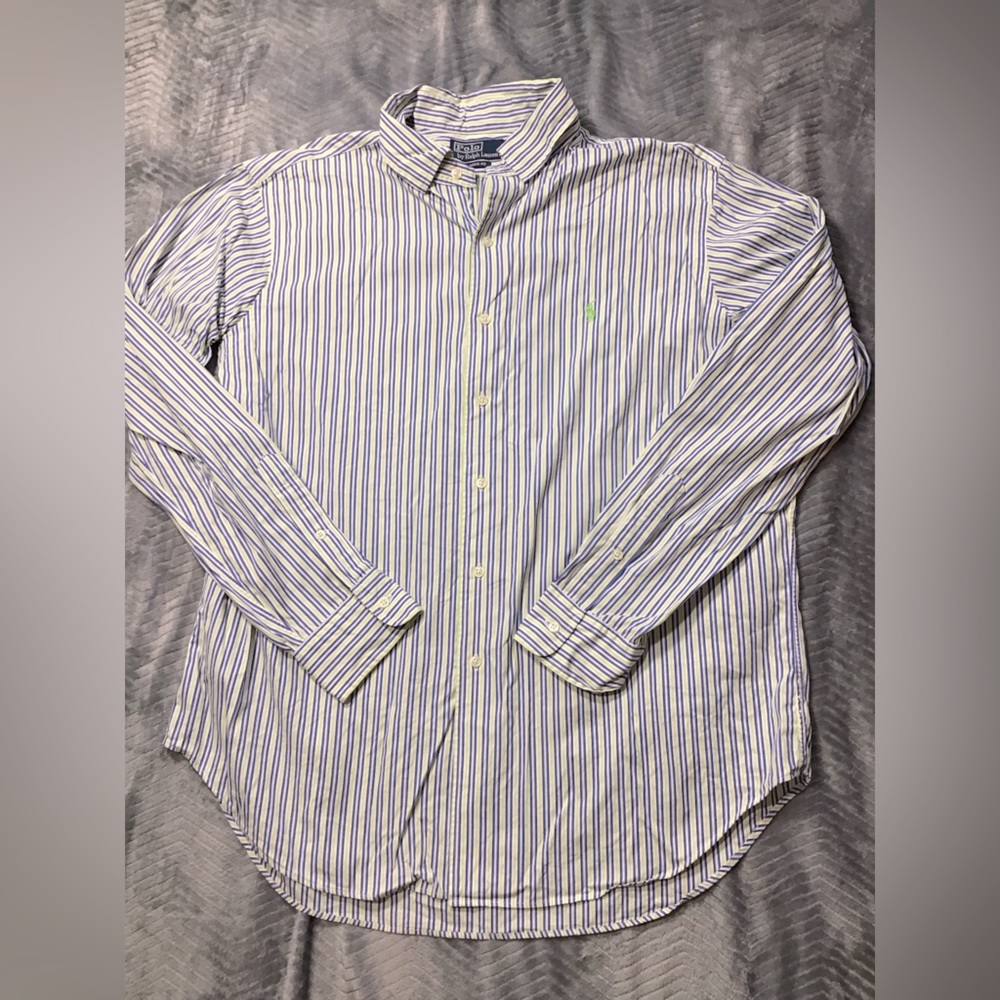 Men’s Polo Ralph Lauren Classic Fit Striped LS Shirt XL
